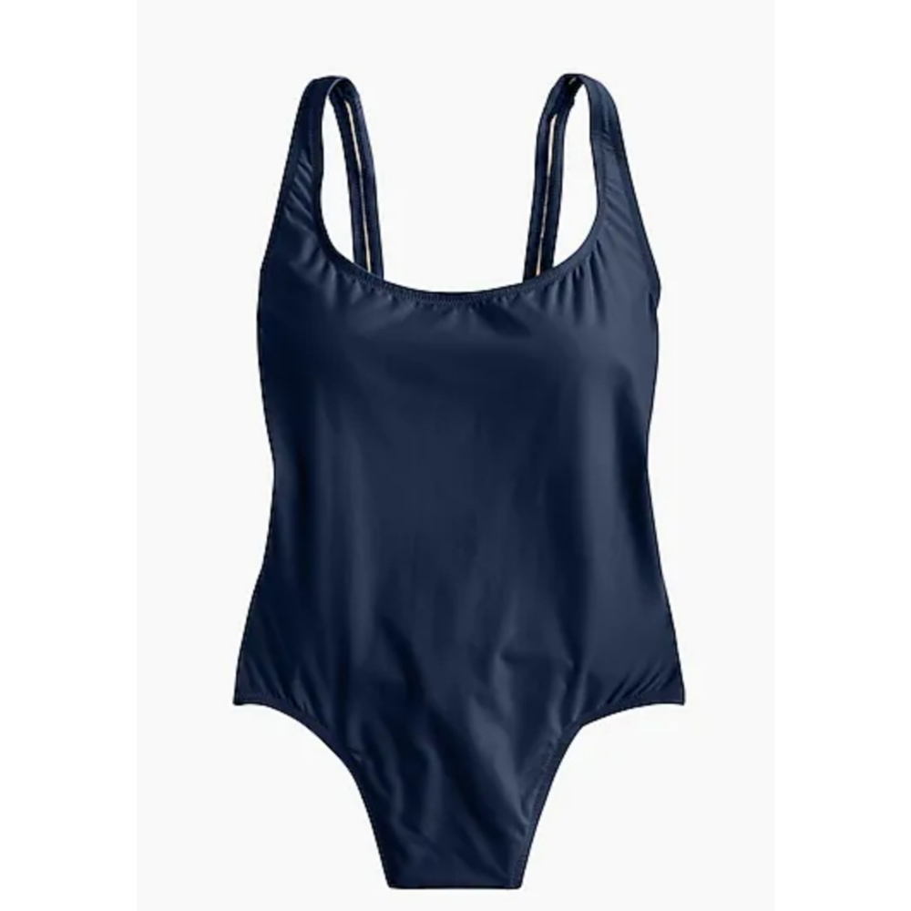 4. J.Crew Plunging scoopback one-piece swimsuit